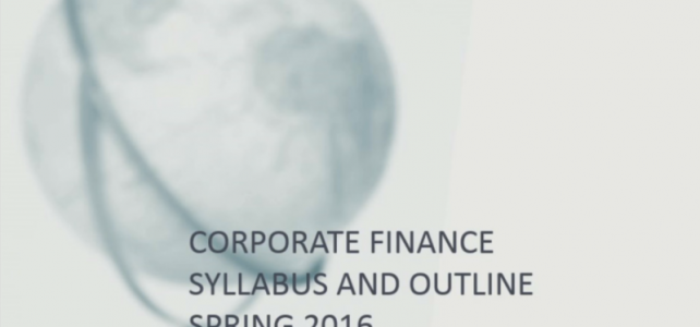 Учебный курс по корпоративным финансам